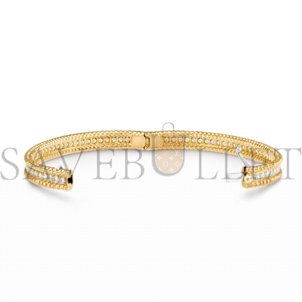 van cleef arpels perlÉe Di*m*nds bracelet, 1 row, medium model - yellow gold, Di*m*nd  vcarp27b00